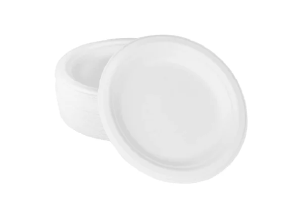 9" & 10" Compostable Bagasse Round Plate, White (500/Case)